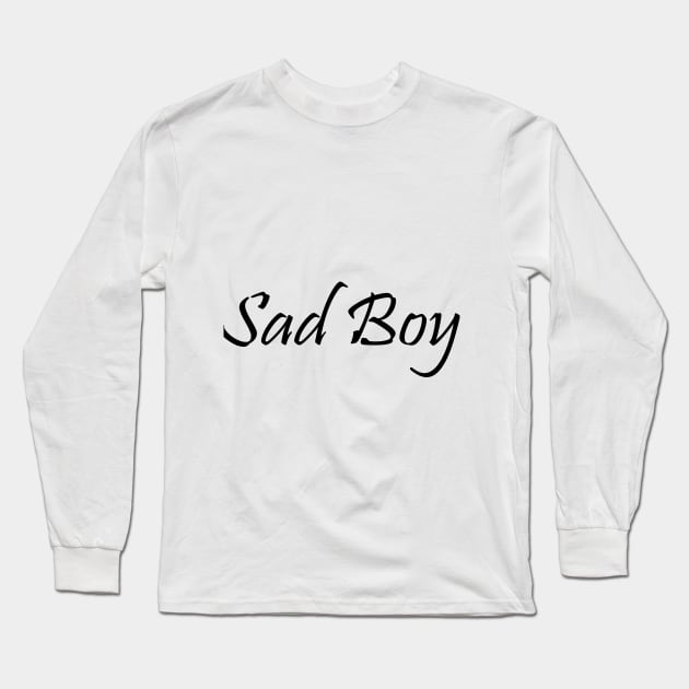 Sad Boy Print Long Sleeve T-Shirt by D24